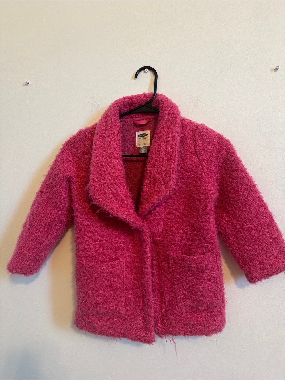 OshKosh B'gosh Girls' Hot Pink Bouclé Puffer Jacket